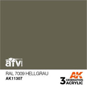 AK Interactive AK11307 AFV Series RAL 7009 Hellgrau Acrylic Paint 17ml 3rd Generation