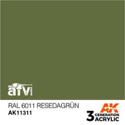 AK Interactive AK11311 AFV Series RAL 6011 Resedagrun Acrylic Paint 17ml 3rd Generation