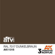 AK Interactive AK11315 AFV Series RAL 7017 Dunkelbraun Acrylic Paint 17ml 3rd Generation