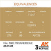 AK Interactive AK11325 AFV Series RAL 1039 F9 Sandbeige Acrylic Paint 17ml 3rd Generation
