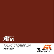 AK Interactive AK11328 RAL 8012 Rotbraun Acrylic Paint 17ml 3rd Generation
