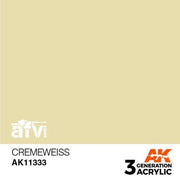 AK Interactive AK11333 AFV Series Cremeweiss Acrylic Paint 17ml 3rd Generation