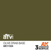 AK Interactive AK11334 Olive Drab Base Acrylic Paint 17ml 3rd Generation