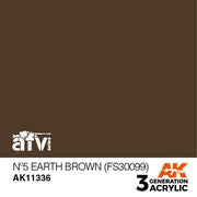 AK Interactive AK11336 AFV Series No.5 Earth Brown FS30099 Acrylic Paint 17ml 3rd Generation