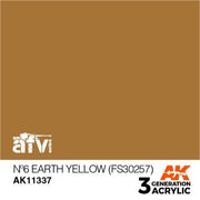 AK Interactive AK11337 No.6 Earth Yellow FS30257 Acrylic Paint 17ml 3rd Generation