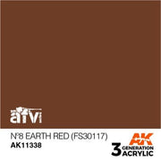 AK Interactive AK11338 AFV Series No.8 Earth Red FS30117 Acrylic Paint 17ml 3rd Generation