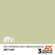 AK Interactive AK11345 APC Interior Light Green FS24533 Acrylic Paint 17ml 3rd Generation