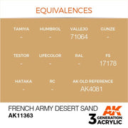 AK Interactive AK11363 AFV Series French Army Desert Sand Acrylic Paint 17ml 3rd Generation