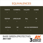 AK Interactive AK11367 AFV Series Base Green Protective Acrylic Paint 17ml 3rd Generation