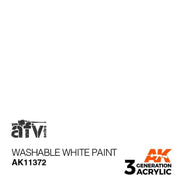 AK Interactive AK11372 AFV Series Washable White Paint Acrylic Paint 17ml 3rd Generation