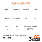 AK Interactive AK11372 AFV Series Washable White Paint Acrylic Paint 17ml 3rd Generation