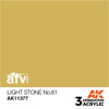 AK Interactive AK11377 Light Stone No.61 Acrylic Paint 17ml 3rd Generation
