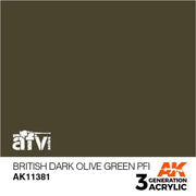 AK Interactive AK11381 AFV Series British Dark Olive Green PFI Acrylic Paint 17ml 3rd Generation
