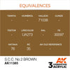 AK Interactive AK11385 AFV Series S.C.C. No.2 Brown Acrylic Paint 17ml 3rd Generation