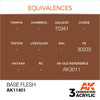 AK Interactive AK11401 Base Flesh Acrylic Paint 17ml 3rd Generation