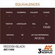 AK Interactive AK11406 Figure Series Reddish Black Acrylic Paint 17ml 3rd Generation