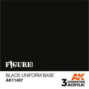 AK Interactive AK11407 Black Uniform Base Acrylic Paint 17ml 3rd Generation