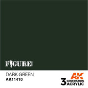 AK Interactive AK11410 Figure Series Dark Green Acrylic Paint 17ml 3rd Generation