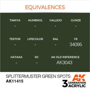 AK Interactive AK11415 Figure Series Splittermuster Green Spots Acrylic Paint 17ml 3rd Generation