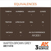 AK Interactive AK11416 Figure Series Waffen Brown Grey Acrylic Paint 17ml 3rd Generation