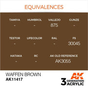 AK Interactive AK11417 Waffen Brown Acrylic Paint 17ml 3rd Generation