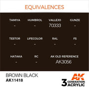 AK Interactive AK11418 Brown Black Acrylic Paint 17ml 3rd Generation