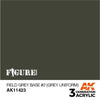 AK Interactive AK11423 Figure Series Field Grey Base No.2 Grey Uniform Acrylic Paint 17ml 3rd Generation