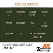 AK Interactive AK11427 Figure Series Green Uniform Base Acrylic Paint 17ml 3rd Generation