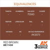 AK Interactive AK11434 Red Brown Acrylic Paint 17ml 3rd Generation