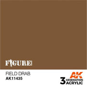 AK Interactive AK11435 Figure Series Field Drab Acrylic Paint 17ml 3rd Generation