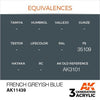 AK Interactive AK11439 Figure Series French Greyish Blue Acrylic Paint 17ml 3rd Generation
