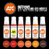 AK Interactive AK11604 Inferno and Red Creatures 3rd Generation Acrylic Paint Set