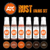 AK Interactive AK11605 Rust 3rd Generation Acrylic Paint Set