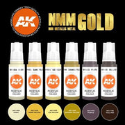 AK Interactive 11606 Non Metallic Metal NMM Gold Set Acrylic 3rd Generation Paint Set