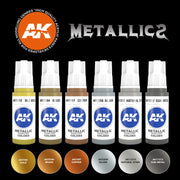 AK Interactive 11608 3rd Generation Acrylics Metallics Colours Set