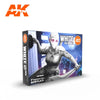 AK Interactive 11609 3rd Generation Acrylics White Colours Set