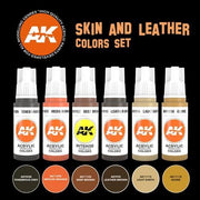 AK Interactive 11613 Skin and Leather Colours Set Acrylic 3rd Generation Paint Set
