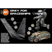 AK Interactive 11614 Grey for Spaceships Set Acrylic 3rd Generation Paint Set