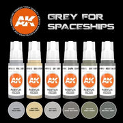 AK Interactive 11614 Grey for Spaceships Set Acrylic 3rd Generation Paint Set