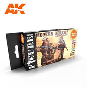 AK Interactive AK11630 Modern Desert Uniform Colors Acrylic Paint Set 3rd Generation