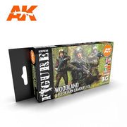 AK Interactive AK11632 Modern Woodland And Flecktarn Camouflages Acrylic Paint Set 3rd Generation