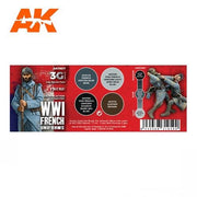 AK Interactive AK11637 Figure Series WWI French Uniforms Acrylic Paint Set (3rd Generation)