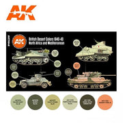 AK Interactive AK11646 AFV Series British Desert Colours Acrylic Paint Set (3rd Generation)