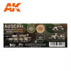 AK Interactive AK11649 AFV Series Auscam Colors Set Acrylic Paint Set (3rd Generation)