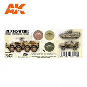 AK Interactive AK11666 AFV Series Bundeswehr Desert Colors Acrylic Paint Set (3rd Generation)