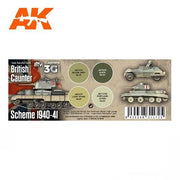 AK Interactive AK11676 AFV Series British Caunter Scheme 1940-1941 Acrylic Paint Set (3rd Generation)