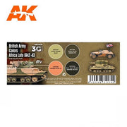 AK Interactive AK11678 AFV Series British Army Colors Africa, Late 1942-43 Acrylic Paint Set (3rd Generation)