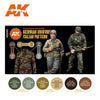 AK Interactive AK11681 AFV Series WWII German Italian Camouflage Acrylic Paint Set (3rd Generation)