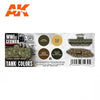 AK Interactive AK11686 AFV Series WWI German Tank Colors Acrylic Paint Set (3rd Generation)