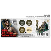 AK Interactive 11691 WWII US Pilot Uniform Colour Set 3rd Generation